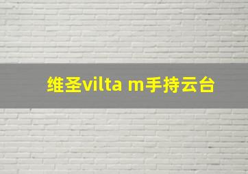 维圣vilta m手持云台